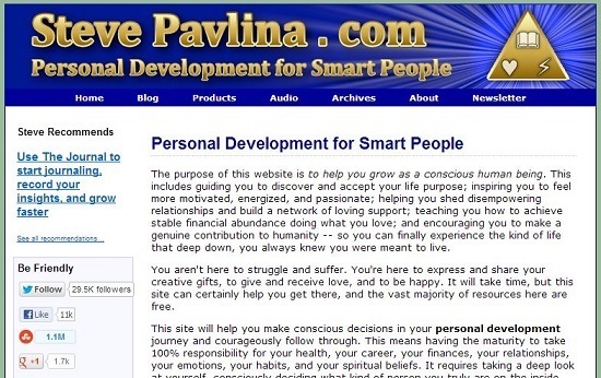 Steve Pavlina blog